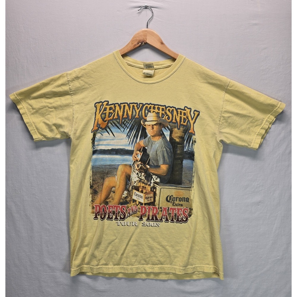Kenny Chesney Poets & Pirates Tour 2008 T Shirt M Double Sided Country Music
